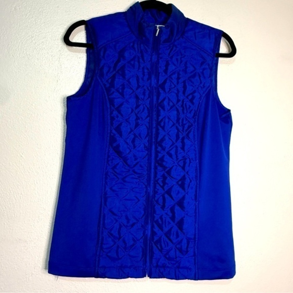Chico’s Women's Blue Quilted Vest. Sz 0.